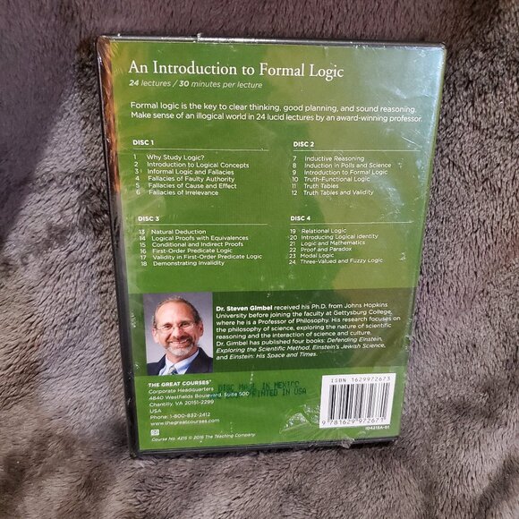 The Great Courses DVD/Booklet An Introduction to Formal Logic by Steven Gimbel - Picture 4 of 6